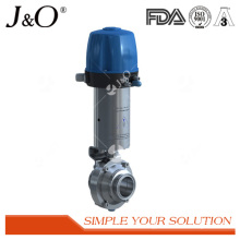 Sanitary Pneumatic Butterfly Ball Valve with C-Top